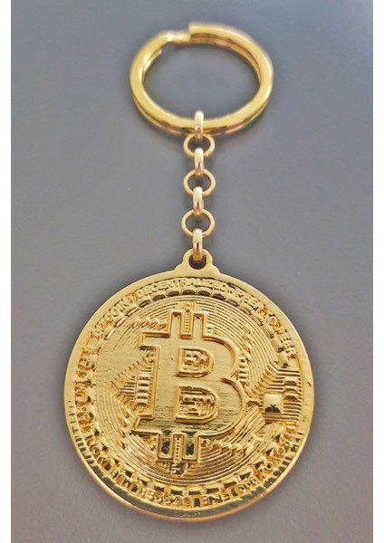 Metal Bitcoin Anahtarlık