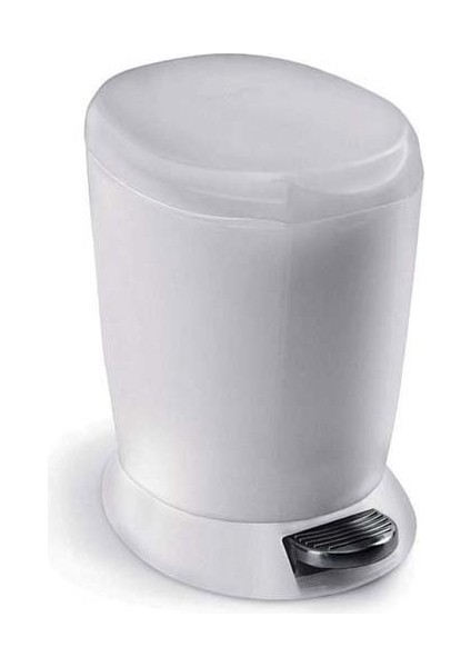 (#) CW1318- Flo Çöp Kovası Plastik 6 Lt Beyaz