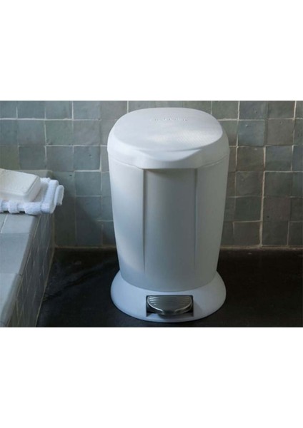 (#) CW1318- Flo Çöp Kovası Plastik 6 Lt Beyaz