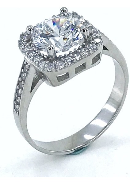 Swarovski 3.00 Karat Kare Tektaş Tasarım Yüzük