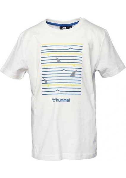 911550-9003 Bisiklet Yaka Regular Fit Baskılı Beyaz Erkek Çocuk T-Shirt