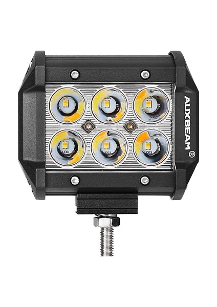 Off Road Motosiklet LED 2'li 18W Çift Sıra 12 LED 10 cm Beyaz Turuncu