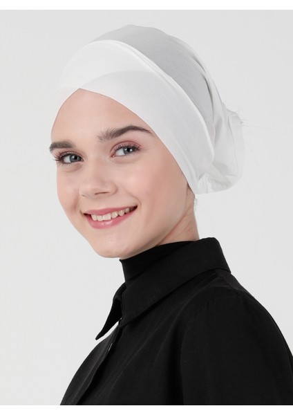 Nefes Alan Kumaş Pratik Çapraz Boru Bone - 10 Açık Vizon - Ecardin fiyatları