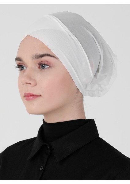 Nefes Alan Kumaş Pratik Çapraz Boru Bone - 10 Açık Vizon - Ecardin fırsatları