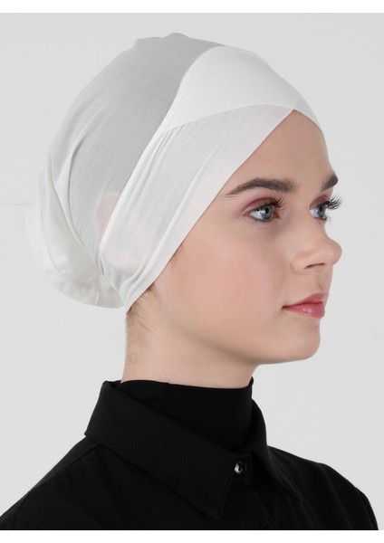 Nefes Alan Kumaş Pratik Çapraz Boru Bone - 10 Açık Vizon - Ecardin indirimleri