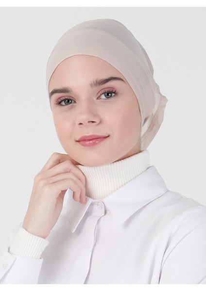 Nefes Alan Kumaş Pratik Boru Bone - 10 Açık Vizon - Ecardin