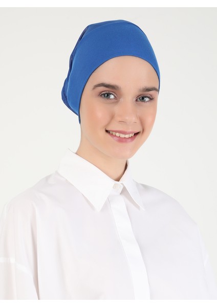 Dikişsiz Bone - 14 Saks Mavisi - Ecardin