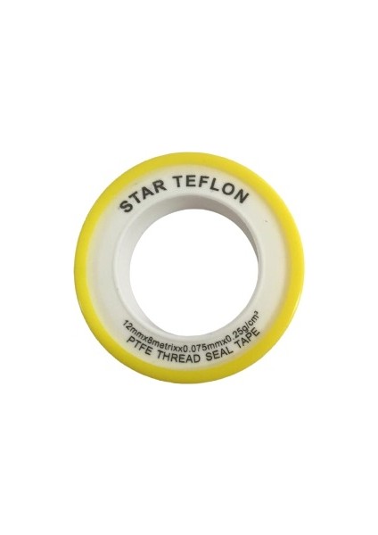 Teflon Bant 12 mm X8 mt (1paket =10 Adet)
