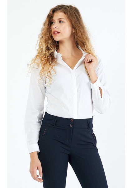 Bayan Basic Likralı Gömlek fırsatları