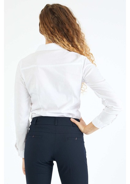 Bayan Basic Likralı Gömlek indirimleri