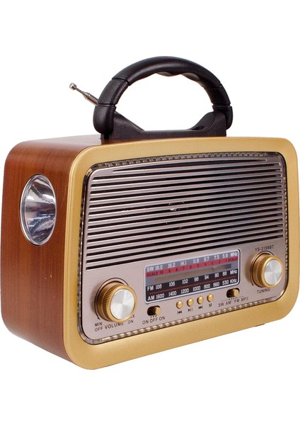 Nostajı Radyo Sarjlı Fenerli Kahverengi YS-3199BT 9955
