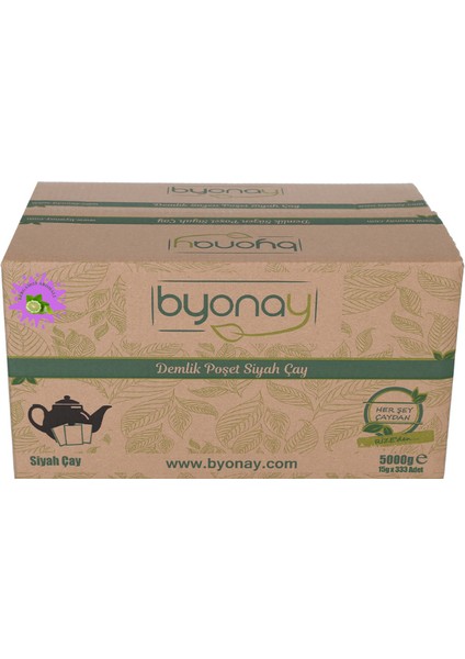 Demlik Poşet Bergamot (Tomurcuk) Aromalı Siyah Çay 5000 gr (15GR X33)