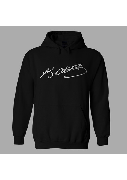 Atatürk Imza Unisex Sweatshirt Hoodie