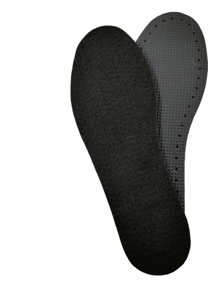 1 Çift Siyah Keçe Kaplı Eva Patik Tabanı - 36 Numara Keçe Tabanlık