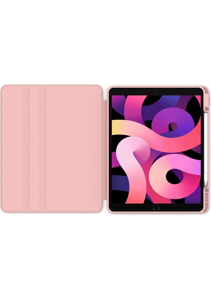 iPad Pro 12.9 5. Nesil 2021 Uyumlu Kılıf 360° Dönebilen Kalem Bölmeli Standlı Akıllı Kapak Premium