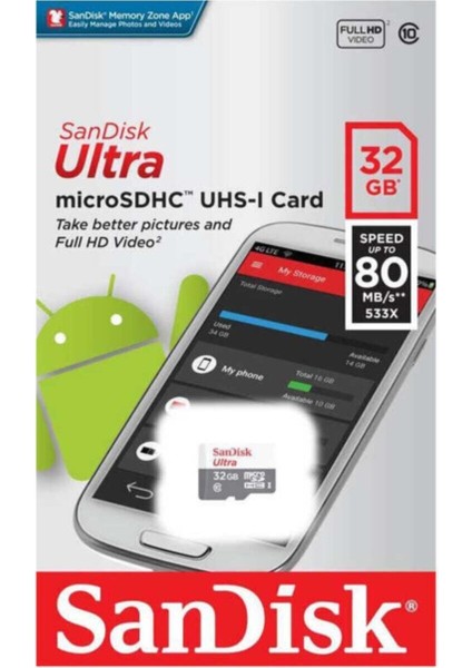 Ultra Microsdhc 32GB Hafıza Kartı fiyatları