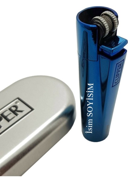 Kişiye Özel Clipper Çakmak Gazlı (Parlement Mavisi)