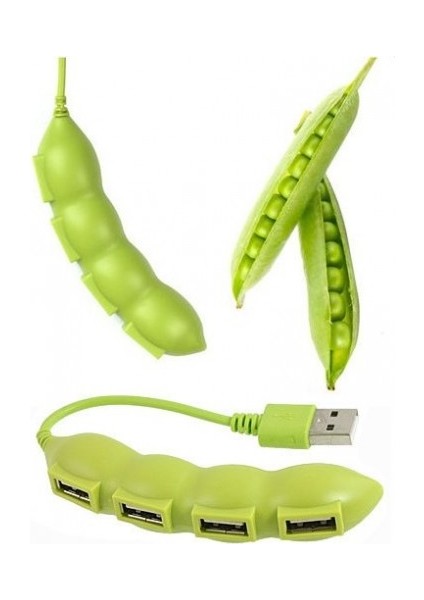 Taze Fasulye Şeklinde USB Çoklayıcı USB Çoğaltıcı Cihaz Ilginç Ürünler