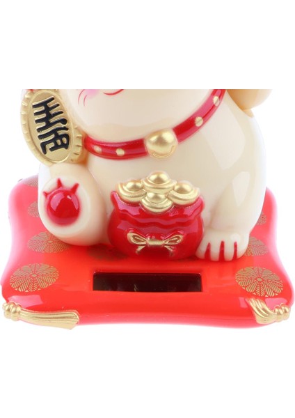 Güneş Enerjili Dans Sallanan Maneki Neko Kedi Oyuncak Ev Masası Dekor - Sarı fırsatları