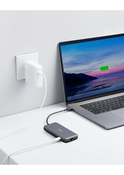 PowerExpand 555 USB C HUB 8in1 100W PowerDelivery HDMI SD Kart 10GBPS Ethernet - A8383 (Anker Türkiye Garantili)