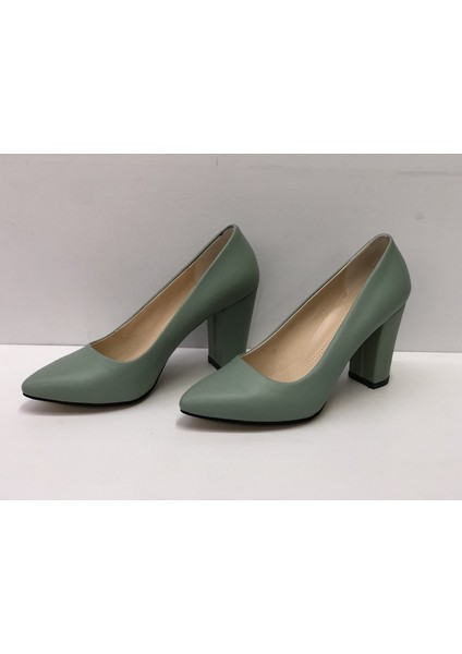 Kafkaslar 9 Cm. Kalın Topuklu Bayan Stiletto Ayakkabı