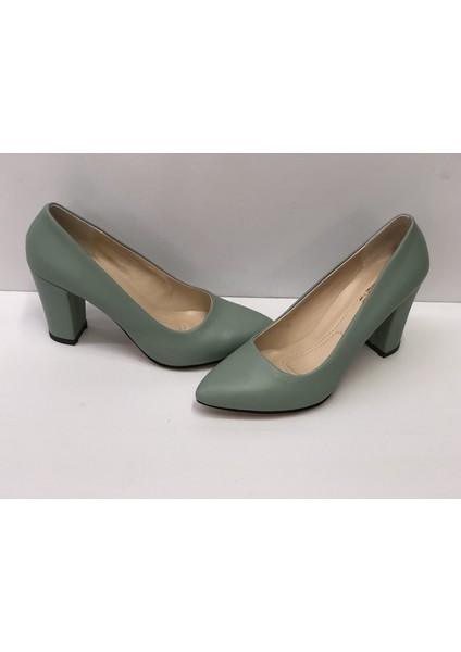 Kafkaslar 9 Cm. Kalın Topuklu Bayan Stiletto Ayakkabı