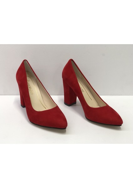 Kafkaslar 9 Cm. Kalın Topuklu Bayan Stiletto Ayakkabı