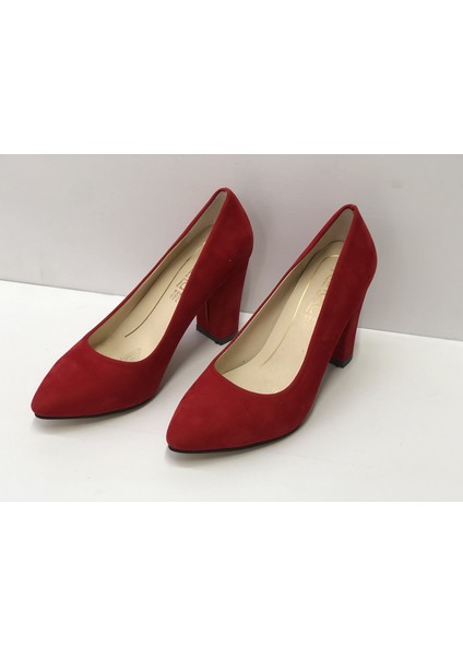 Kafkaslar 9 Cm. Kalın Topuklu Bayan Stiletto Ayakkabı