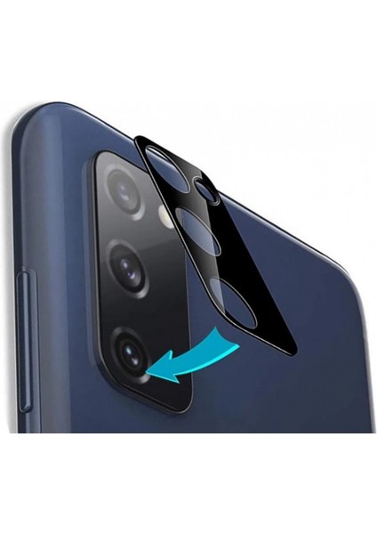Samsung Galaxy S20 G980 Kırılmaz Cam Kamera Lens Koruyucu Komple Cam Siyah