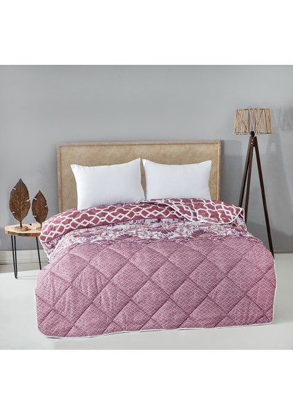 Baskılı Çift Kişilik Microfiber Yorgan + 2 Yastık