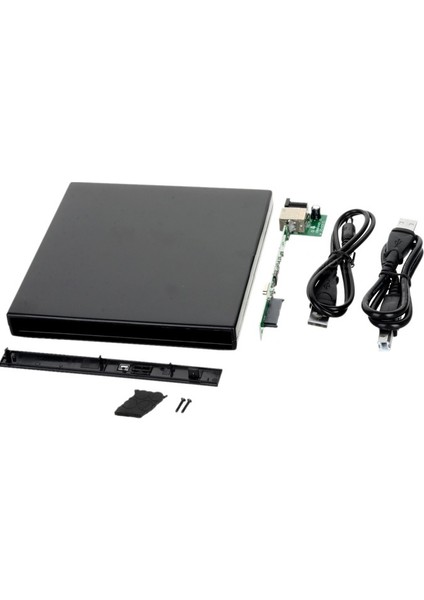 5115 USB Sata Slim 12.7mm DVD RW Writer SSD External Harici Caddy Kutu