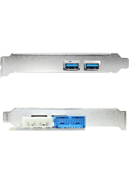 4427 Pci Express USB 3.0 2 Port 4 Molex 19 Pin Çevirici Çoklayıcı Kart