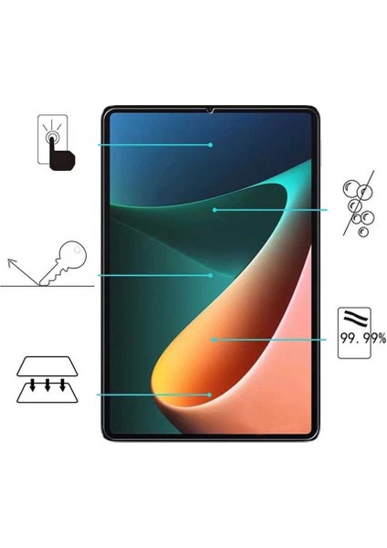 Lenovo Tab P11 Uyumlu Fuchsia Temperli Cam Tablet Ekran Koruyucu Tempered Tablet Screen Protector Şeffaf