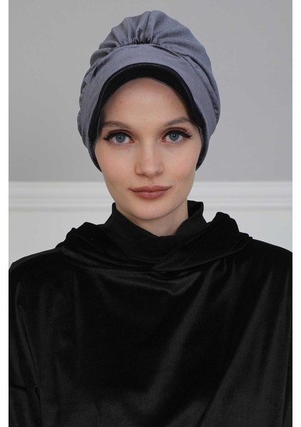 Ayşe Tasarım Siperliklik Kadife Bone