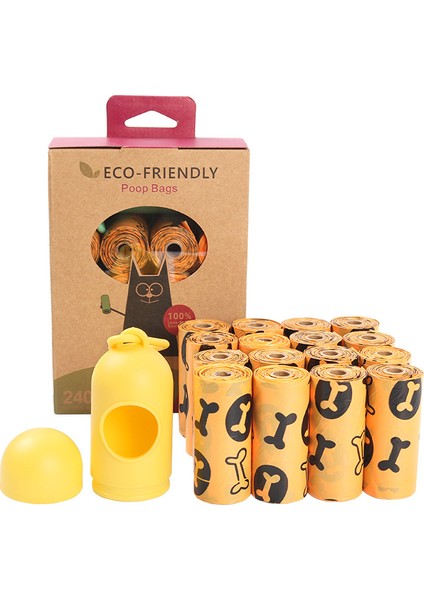 16ROLLS Pet Çöp Torbası Parçalanabilir Atık Çöp Torbası Toplama Köpek Kakası Toplama Torbası Köpek Kakası Torbası (Yurt Dışından)