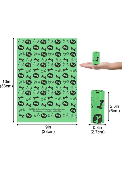 5rolls Pet Çöp Torbası Parçalanabilir Atık Çöp Torbası Toplama Köpek Kakası Toplama Torbası Köpek Kakası Torbası (Yurt Dışından)