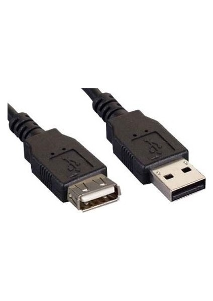 Multi USB Erkek To USB Dişi Makaralı Uzatma Kablosu Siyah (2 ADET)