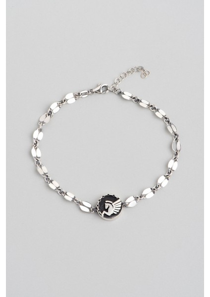 Pegasus Figürlü 23 cm Gümüş Erkek Bileklik