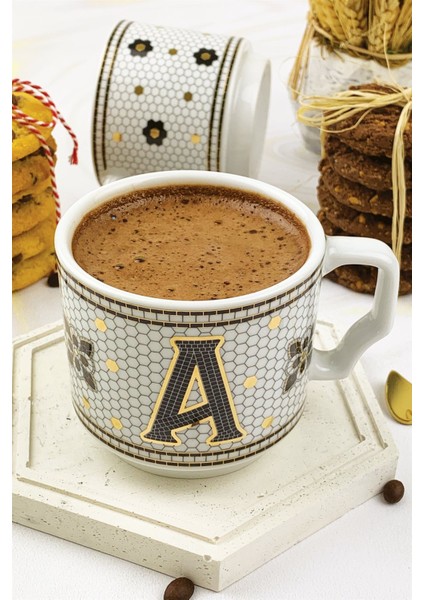 Hermoni Monogram Porselen Harf Kupa - E Harfi fiyatları