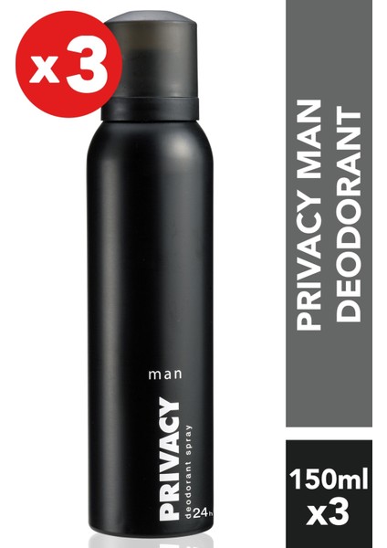 Men 3'Lü Erkek Deodorant (3x150 Ml )