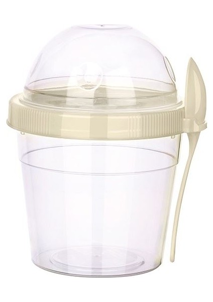 Hazneli Kaşıklı Yoğurt ve Mama Saklama Kabı 500 ml