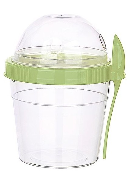 Hazneli Kaşıklı Yoğurt ve Mama Saklama Kabı 500 ml
