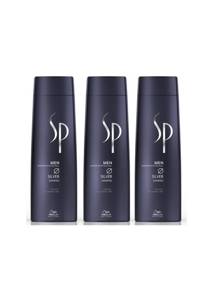 Sp Men Silver Gri Ve Beyaz Saçlar Için Şampuan 3 X 250ml