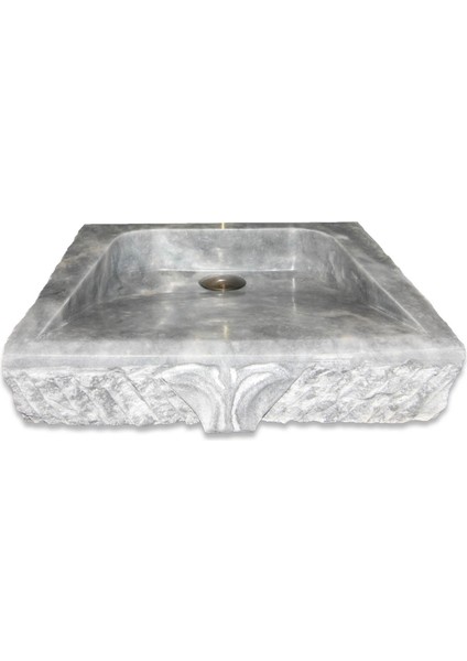 Gri Mermer Saray Işlemeli Lavabo