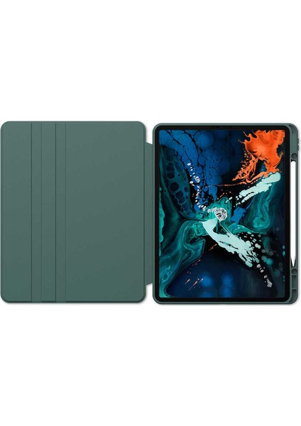 Apple iPad Mini 7 Mini 6 Kılıf Şeffaf Dönebilen Kalem Bölmeli 2021-2024