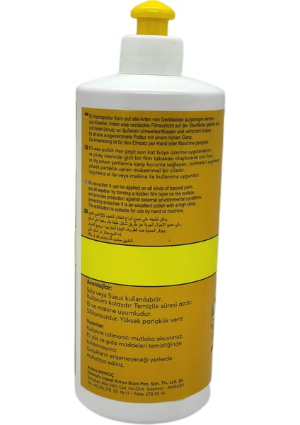 Protect B3 Wax Polish Cila 500ML Menşei Almanya