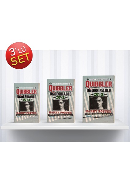 Kitap Görünümlü Dekoratif Kutu 3 Lü Set Harry Potter Lisanslı Quibbler