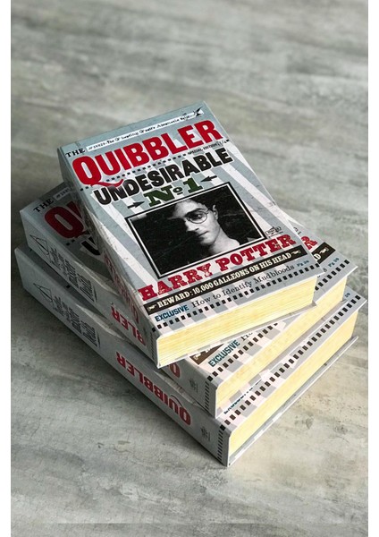 Kitap Görünümlü Dekoratif Kutu 3 Lü Set Harry Potter Lisanslı Quibbler