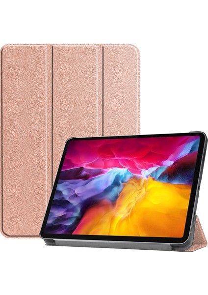 iPad Pro 11 Inç Için Trı Fold Otomatik Uyku Özellikli Tablet Kılıfı (Yurt Dışından)