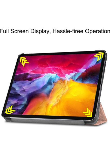 iPad Pro 11 Inç Için Trı Fold Otomatik Uyku Özellikli Tablet Kılıfı (Yurt Dışından)